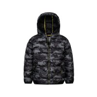 11COAT 4J: Grey Camo Puffa Coat (3-8 Years)